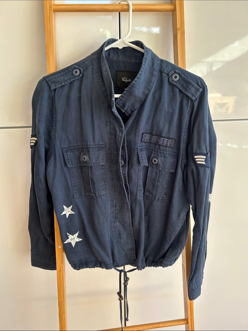 Rails Navy Military-Style Women's Jacket size medium. Excellent condition